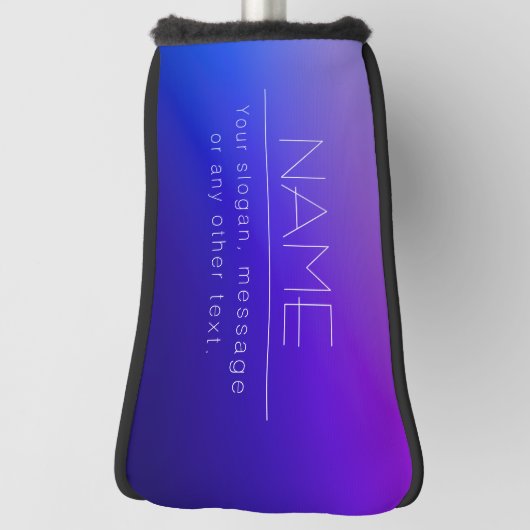 Eleganter bearbeitbarer Text und moderne Lila Farb Golf Headcover (Rotieren 90)