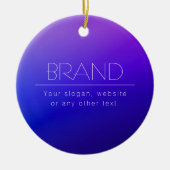 Eleganter bearbeitbarer Text und moderne Lila Farb Keramik Ornament (Vorne)