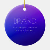 Eleganter bearbeitbarer Text und moderne Lila Farb Keramik Ornament (Hinten)