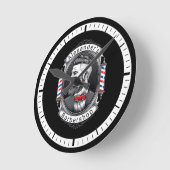 Eleganter Bearded Man Runde Wanduhr (Winkel)