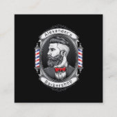 Eleganter Bearded Man Square Quadratische Visitenkarte (Vorderseite)