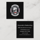 Eleganter Bearded Man Square Quadratische Visitenkarte (Vorne/Hinten)