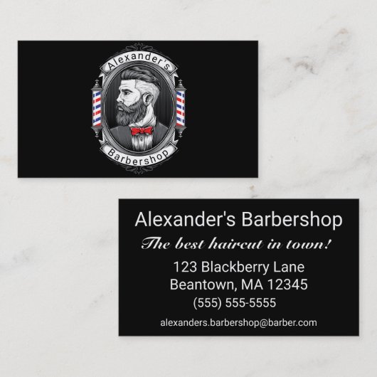 Eleganter Bearded Man Visitenkarte (Vorne/Hinten)