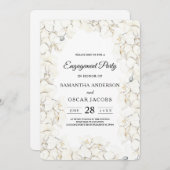 Eleganter Beauty White Orchids Rahmen Einladung (Vorne/Hinten)