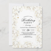 Eleganter Beauty White Orchids Rahmen Einladung (Vorderseite)