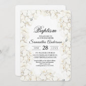 Eleganter Beauty White Orchids Rahmen Einladung (Vorne/Hinten)