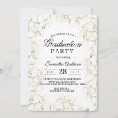 Eleganter Beauty White Orchids Rahmen Einladung (Vorderseite)