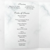 Eleganter Beerdigungsservice aus schwarzem und wei Dreifach-gefaltete Programmkarte (Innen Erste Seite)