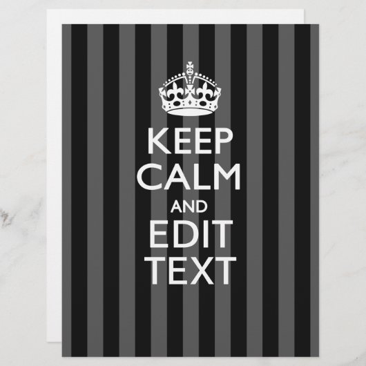 Eleganter BEHALT von CALM und Text auf schwarzen S (Vorne/Hinten)