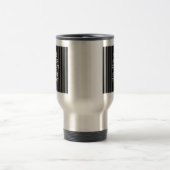 Eleganter BEHALT von CALM und Text auf schwarzen S Reisebecher (Mittel)