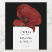 Eleganter Beifall für die Liebe Blumenhochzeit Weinetikett (Einzelnes Label)