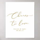 Eleganter Beifall für die Liebe Personalisiertes Z Poster (Vorne)