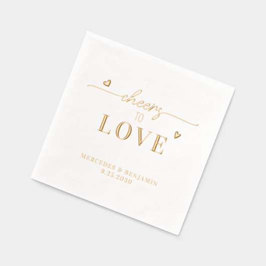 Eleganter Beifall für die Liebe von maßgeschneider Servietten Mit Folie (Links)