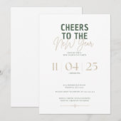 Eleganter Beifall für die Party Einladung des Neuj (Vorne/Hinten)