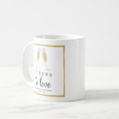 Eleganter Beifall zur Liebe Gold Wedding Champagne Kaffeetasse (Vorderseite Links)