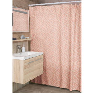 Eleganter Beige Abstrakter Duschvorhang