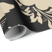 Eleganter beige Damast Weihnachten elegant Geschenkpapier (Rolleneckpunkt)