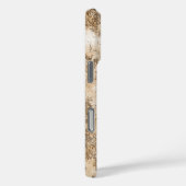 Eleganter Beige Grunge Texture Individuelle Name Case-Mate iPhone Hülle (Rückseite / Rechts)