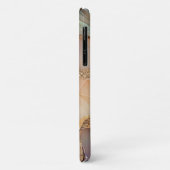 Eleganter Beige Holographic Glitzer Alcohol Ink Case-Mate iPhone Hülle (Hinten/Links)