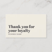 Eleganter Beige Lightgray Beauty Bold Salon Treuekarte (Vorderseite)