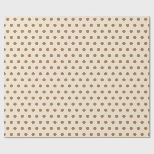Eleganter beige Polka dot Geschenkpapier (Flach)