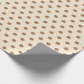 Eleganter beige Polka dot Geschenkpapier (Ecke)