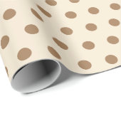 Eleganter beige Polka dot Geschenkpapier (Rolleneckpunkt)