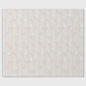 Eleganter Beige- und Weißer Botanischer Wein Geschenkpapier (Flach)