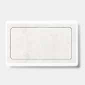 Eleganter Beige Wedding-Geschenk-Tag Ausweis (Rückseite)