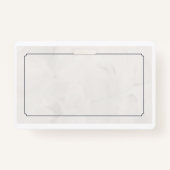 Eleganter Beige Wedding-Geschenk-Tag Ausweis (Rückseite)