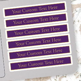 Eleganter benutzerdefinierbarer Text | Gold und De Aufkleber
