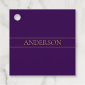 Eleganter benutzerdefinierbarer Text | Gold und De Geschenkanhänger (Vorderseite)