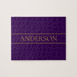 Eleganter benutzerdefinierbarer Text | Gold und De Puzzle