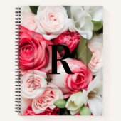 Eleganter benutzerdefinierter Anfangsbuchstabe R R Notizblock (Vorderseite)