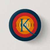 Eleganter benutzerdefinierter Anfangsbuchstaben-Bu Button (Vorderseite)