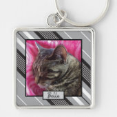 Eleganter benutzerdefinierter Cat-Foto-Schlüsselan Schlüsselanhänger (Vorne)