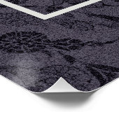 Eleganter, benutzerdefinierter Familientext Grau d Poster (Ecke)