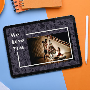 Eleganter, benutzerdefinierter Familientext Grau d Poster