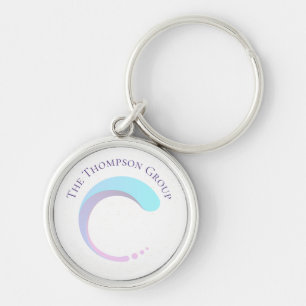 Eleganter benutzerdefinierter Firmenname Logo Schlüsselanhänger
