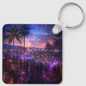 Eleganter benutzerdefinierter Foto-Schlüsselanhäng Schlüsselanhänger (Rückseite)