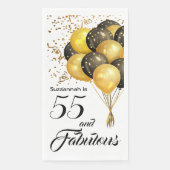 Eleganter benutzerdefinierter Geburtstag Gold Conf Serviette (Vorderseite)