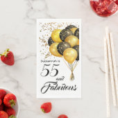 Eleganter benutzerdefinierter Geburtstag Gold Conf Serviette (Beispiel)