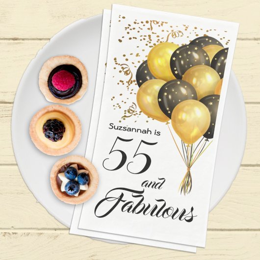 Eleganter benutzerdefinierter Geburtstag Gold Conf Serviette