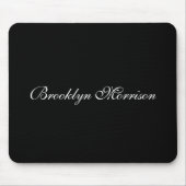 Eleganter, benutzerdefinierter Name eines schwarze Mousepad (Vorne)