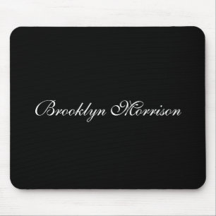Eleganter, benutzerdefinierter Name eines schwarze Mousepad