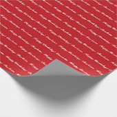 Eleganter, benutzerdefinierter, roter und weißer S Geschenkpapier (Ecke)