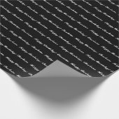 Eleganter, benutzerdefinierter, schwarz-weißer Skr Geschenkpapier (Ecke)