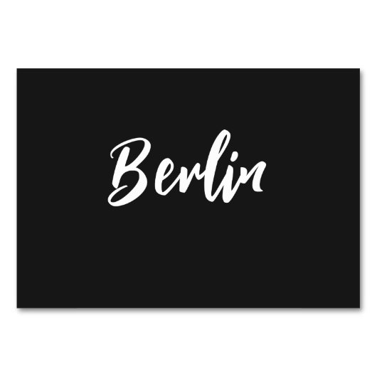 Eleganter, benutzerdefinierter Tabellenname Schwar Tischnummer (Vorderseite)