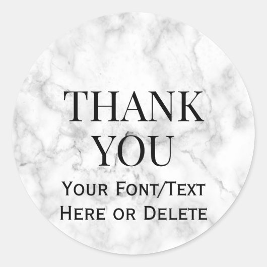 Eleganter, benutzerdefinierter Text/Schriftart Wei Runder Aufkleber (Vorderseite)