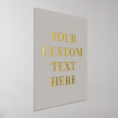 Eleganter benutzerdefinierter Text Taupe Foliendrucke (Ablage )